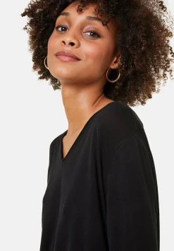 Maison Montagut T-Shirt Manches Longues En Bambou Cachemire A Fentes - Aelys><noscript><img width=