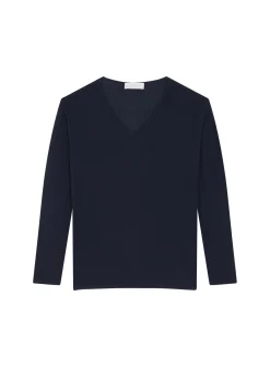 Maison Montagut T-Shirt Manches Longues En Bambou Cachemire A Fentes - Aelys><noscript><img width=