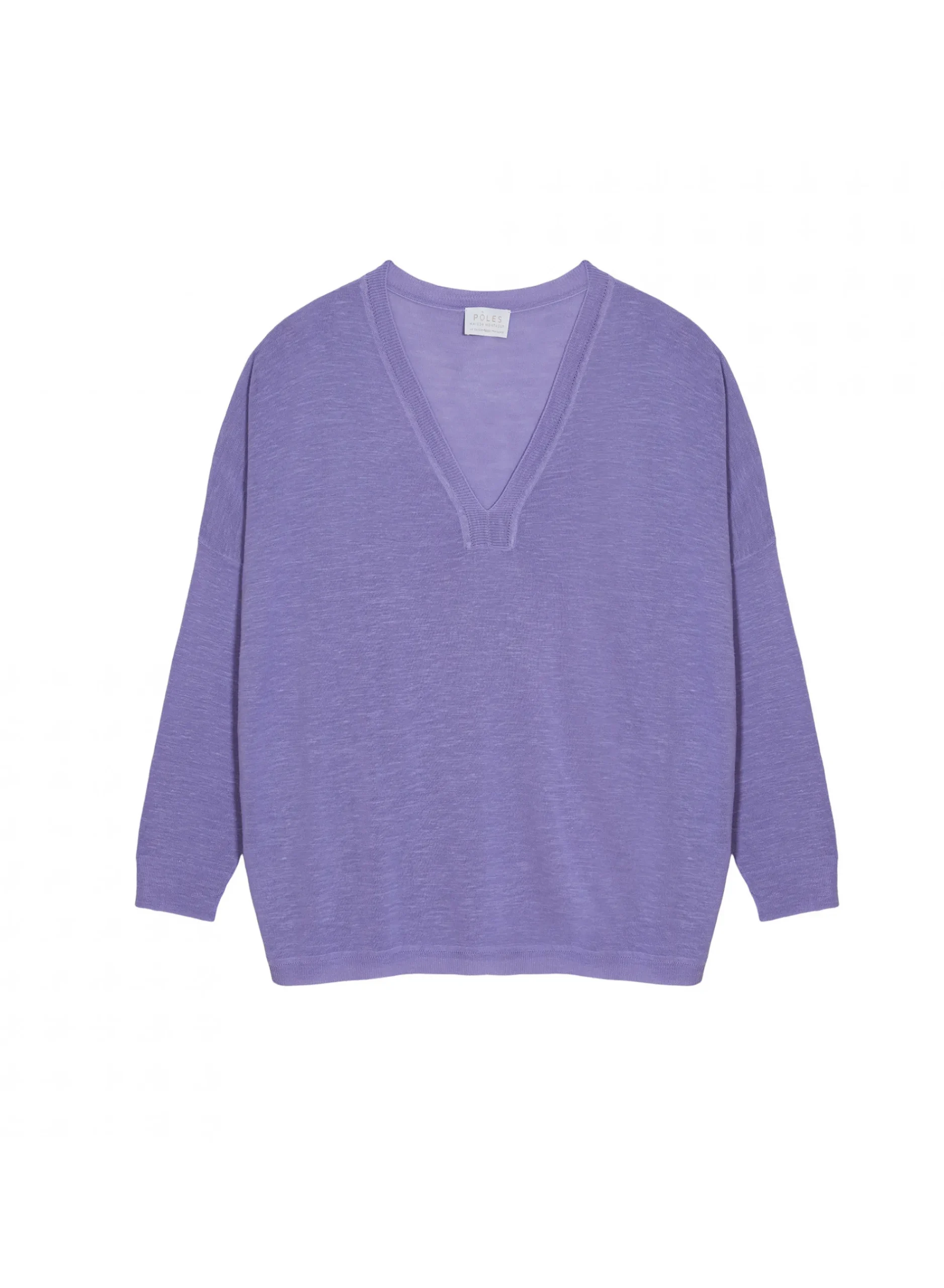 Maison Montagut T-Shirt Oversize Col V En Lin Flamme - Beja>Femme T-Shirts