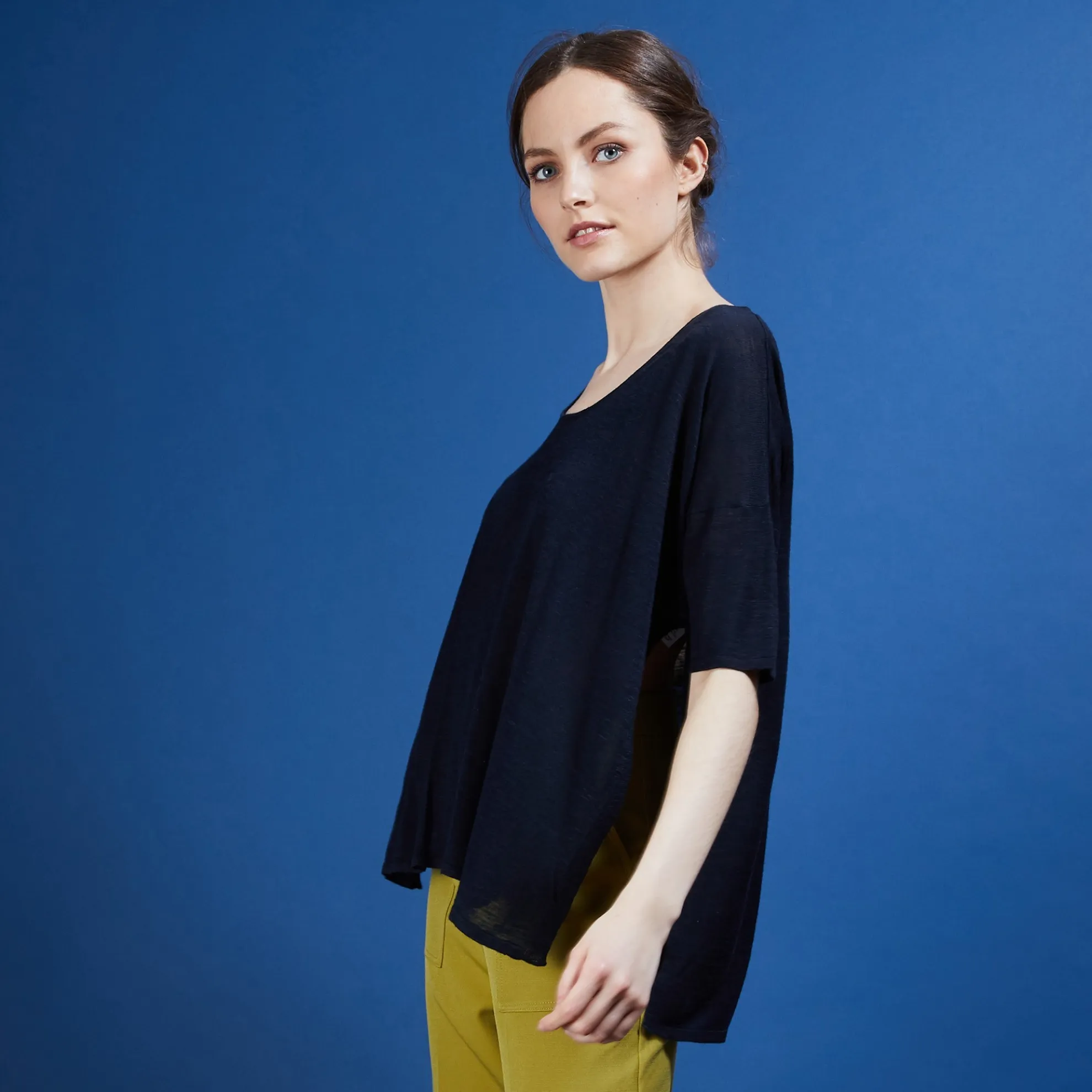 Maison Montagut T-Shirt Oversize En Lin Flamme - Batalya>Femme T-Shirts