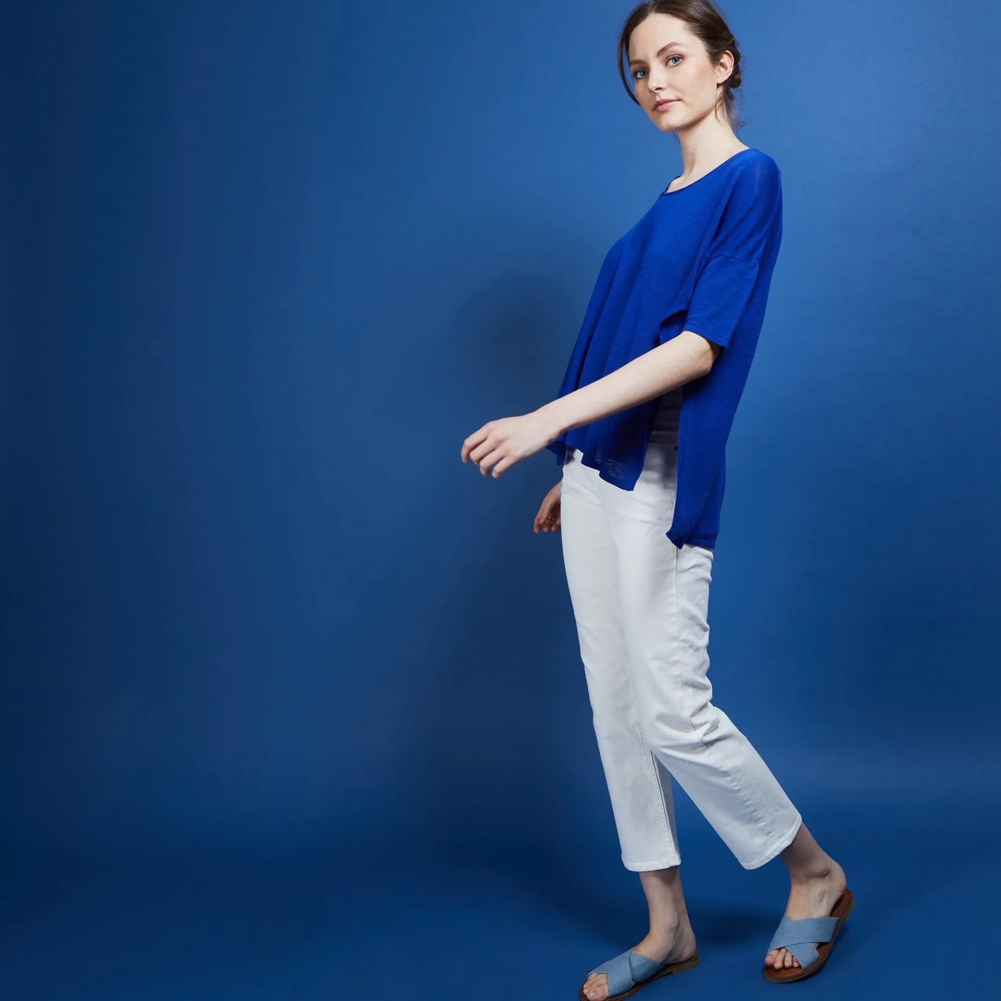 Maison Montagut T-Shirt Oversize En Lin Flamme - Batalya>Femme T-Shirts