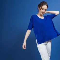 Maison Montagut T-Shirt Oversize En Lin Flamme - Batalya><noscript><img width=