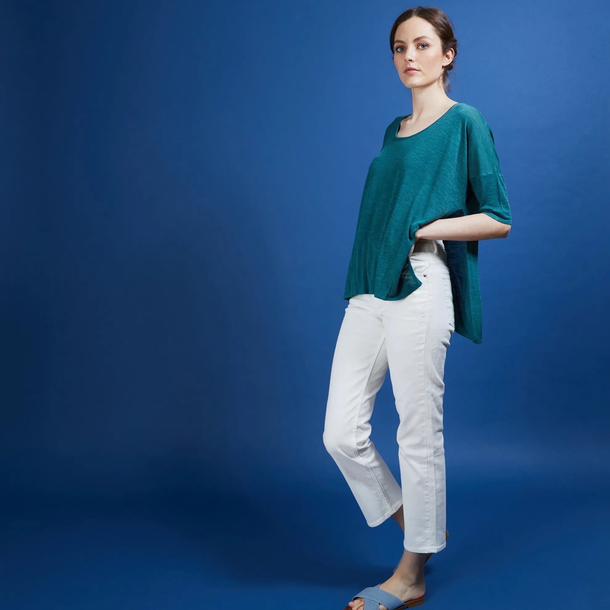 Maison Montagut T-Shirt Oversize En Lin Flamme - Batalya>Femme T-Shirts