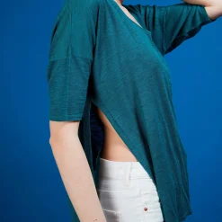 Maison Montagut T-Shirt Oversize En Lin Flamme - Batalya><noscript><img width=