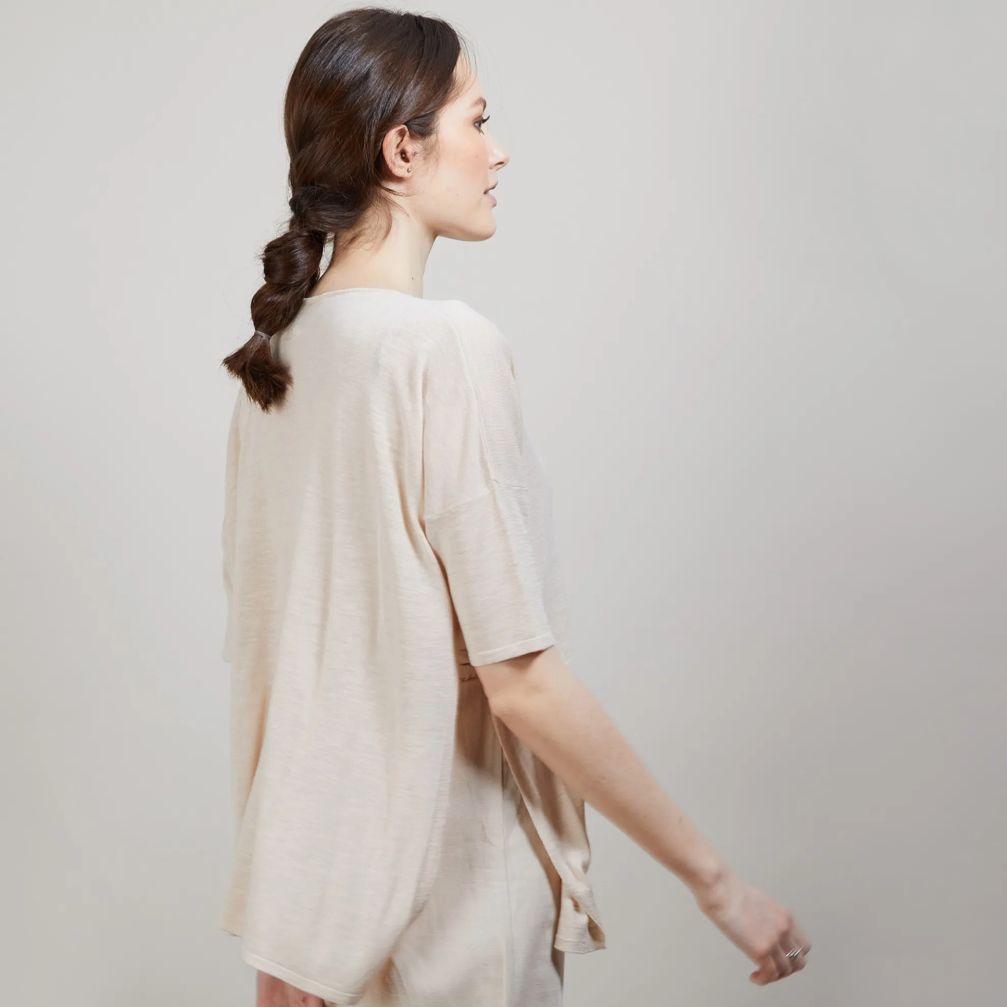 Maison Montagut T-Shirt Oversize En Lin Flamme - Batalya>Femme T-Shirts