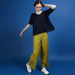 Maison Montagut T-Shirt Oversize En Lin Flamme - Batalya><noscript><img width=