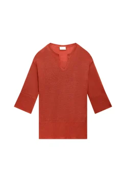 Maison Montagut Tunique Ample Col V En Lin - Marielle>Femme Pulls