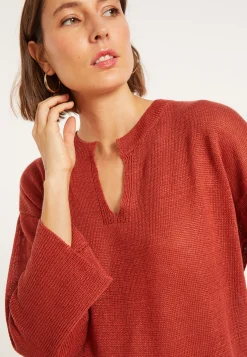 Maison Montagut Tunique Ample Col V En Lin - Marielle><noscript><img width=