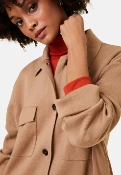 Maison Montagut Veste Boutonnee Avec Poches En Laine Merinos - Giselle><noscript><img width=