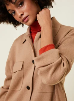 Maison Montagut Veste Boutonnee Avec Poches En Laine Merinos - Giselle><noscript><img width=