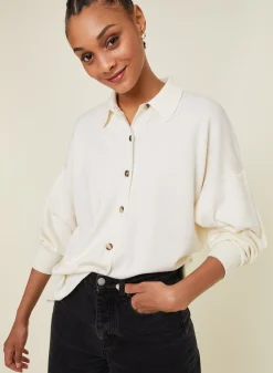 Maison Montagut Veste Boutonnee Col Polo En Laine Merinos - Gabriella><noscript><img width=