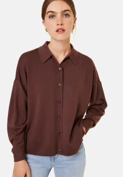 Maison Montagut Veste Boutonnee Col Polo En Laine Merinos - Gabriella><noscript><img width=