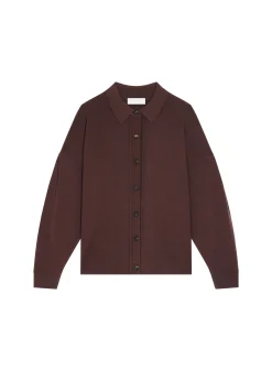 Maison Montagut Veste Boutonnee Col Polo En Laine Merinos - Gabriella><noscript><img width=