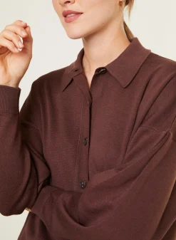 Maison Montagut Veste Boutonnee Col Polo En Laine Merinos - Gabriella><noscript><img width=