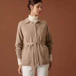 Maison Montagut Veste Boutonnee En Cachemire Col Polo - Clemence><noscript><img width=