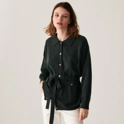 Maison Montagut Veste Boutonnee En Cachemire Col Polo - Clemence><noscript><img width=