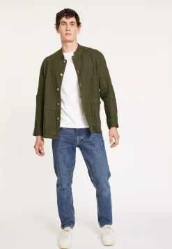 Maison Montagut Veste Boutonnee En Lin Avec Poches - Dallas><noscript><img width=