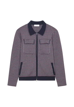 Maison Montagut Veste Motifs Pied-De-Poule Laine Merinos - Fabien><noscript><img width=