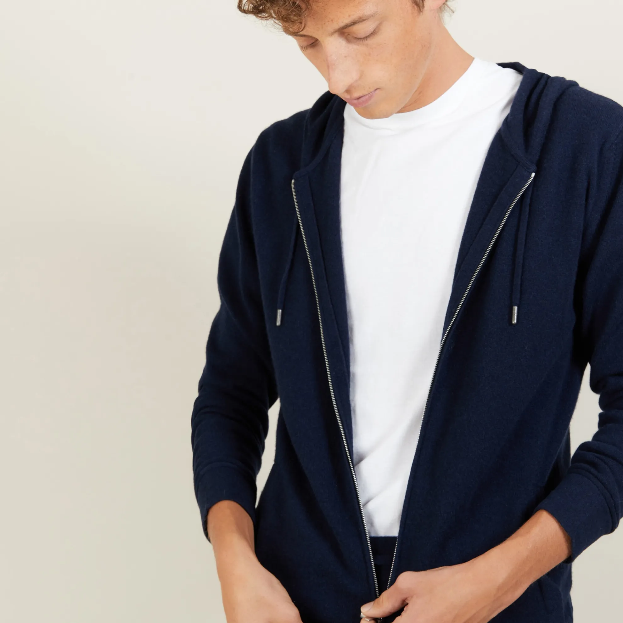 Maison Montagut Veste Zippee A Capuche En Cachemire - Bradley>Homme Vestes Et Gilets