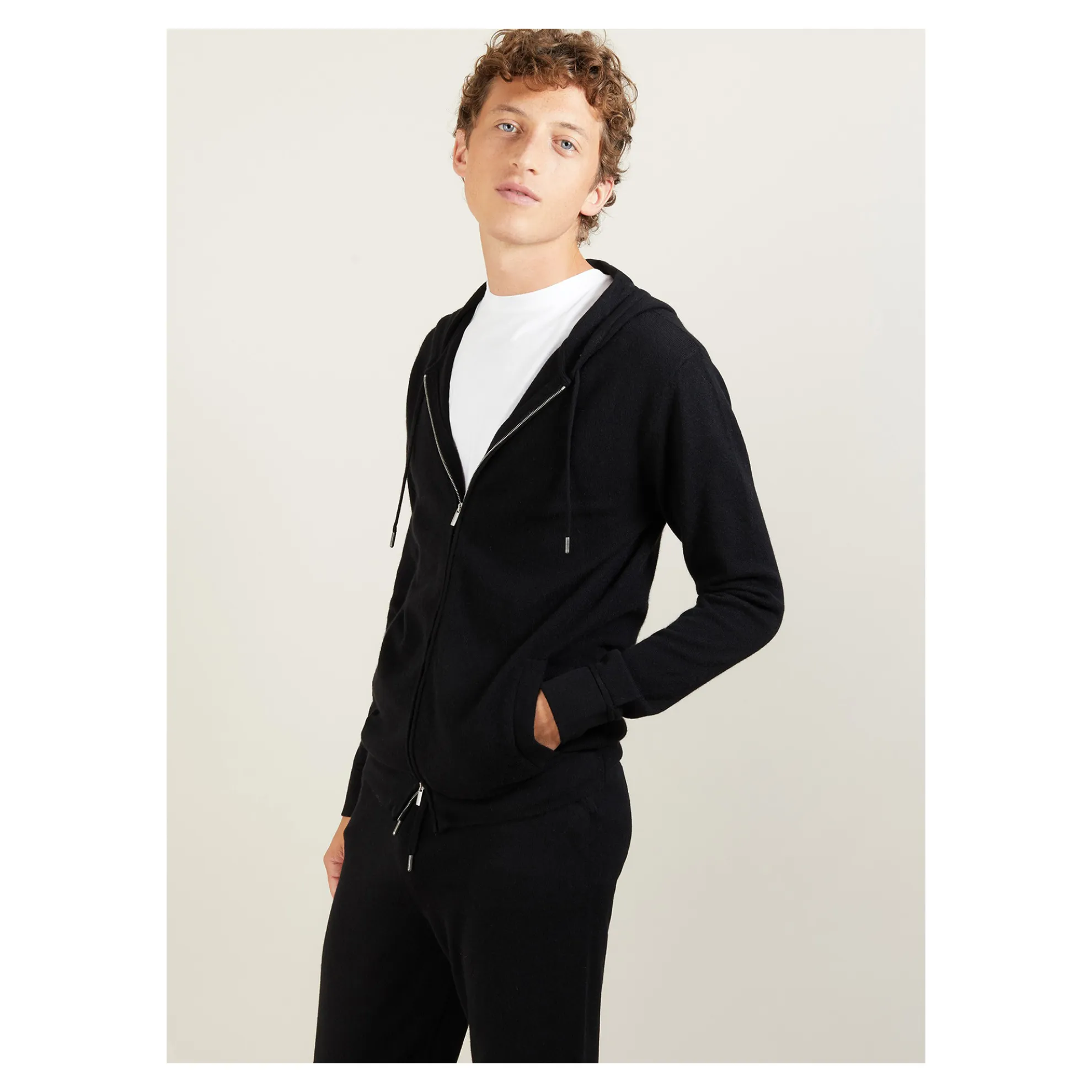 Maison Montagut Veste Zippee A Capuche En Cachemire - Bradley>Homme Vestes Et Gilets