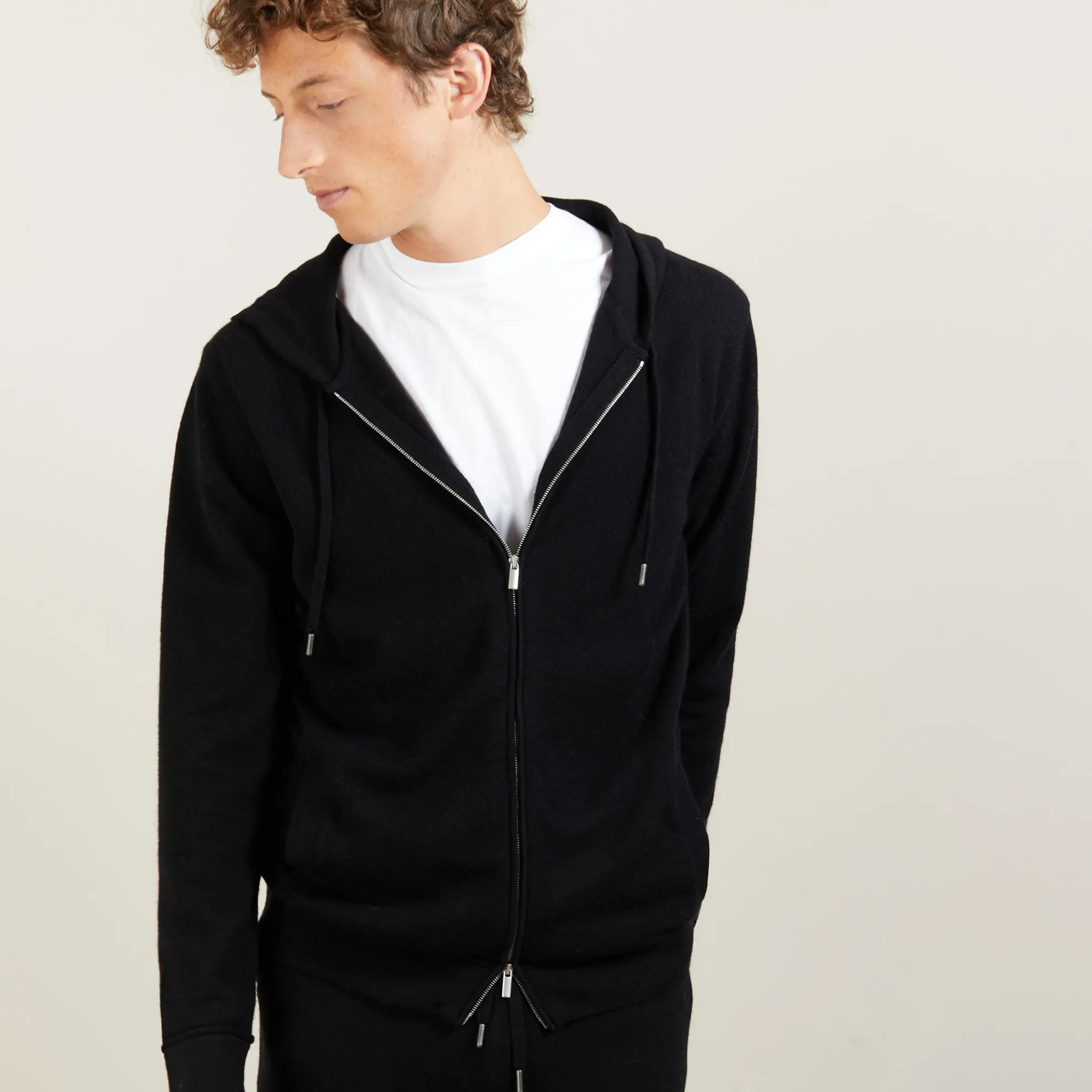 Maison Montagut Veste Zippee A Capuche En Cachemire - Bradley>Homme Vestes Et Gilets