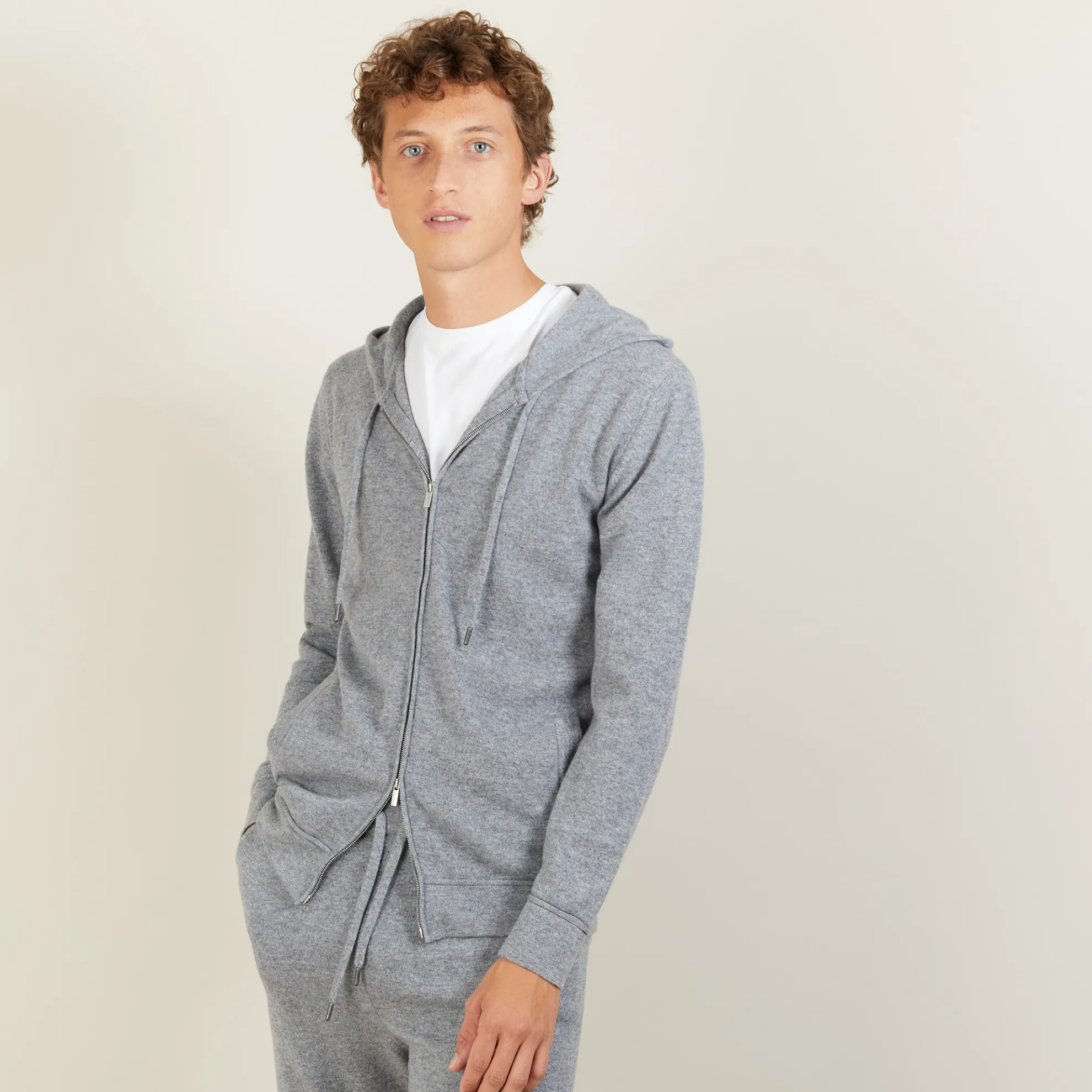 Maison Montagut Veste Zippee A Capuche En Cachemire - Bradley>Homme Vestes Et Gilets