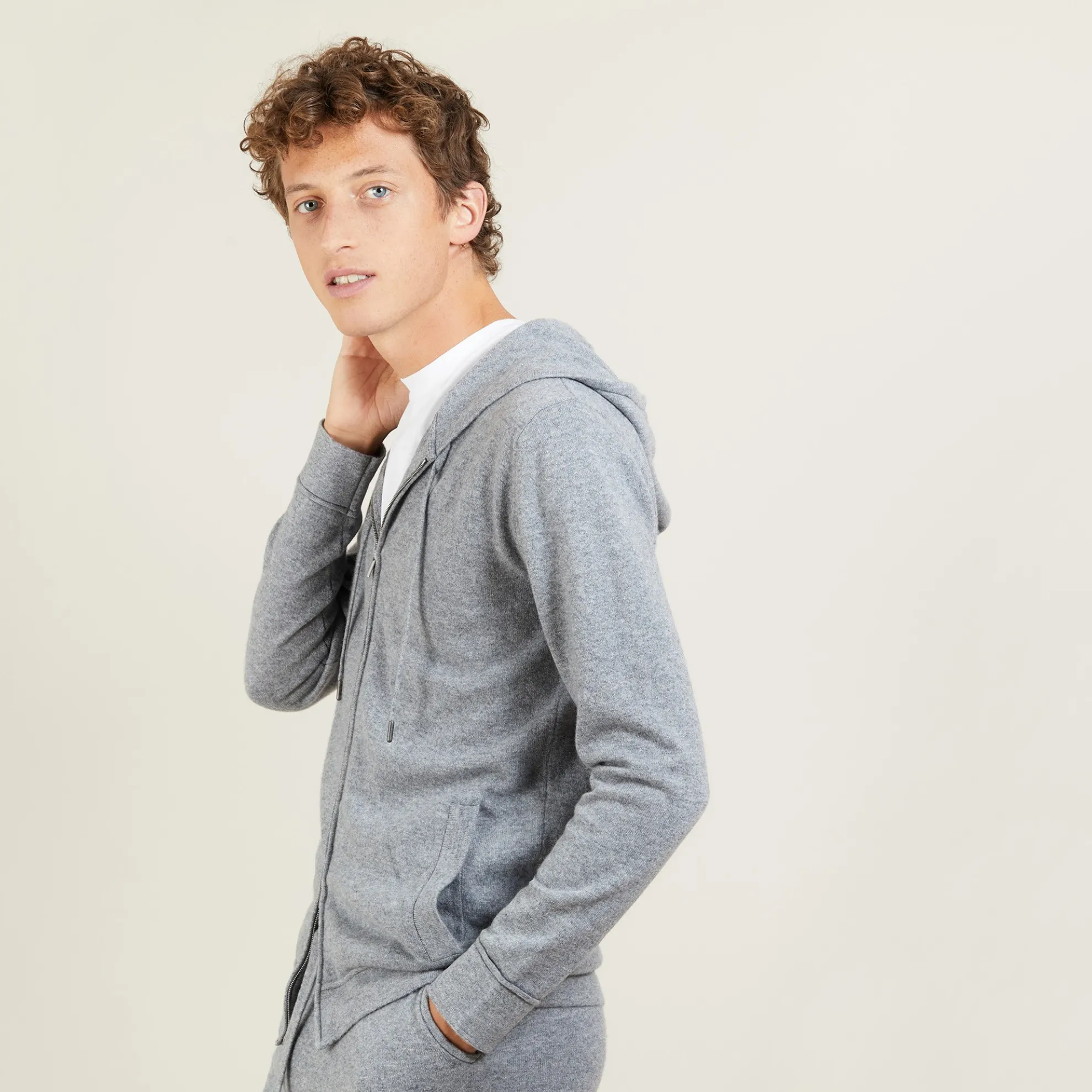 Maison Montagut Veste Zippee A Capuche En Cachemire - Bradley>Homme Vestes Et Gilets