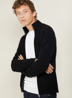 Maison Montagut Veste Zippee A Poches En Cachemire 4 Fils - Balthazar><noscript><img width=