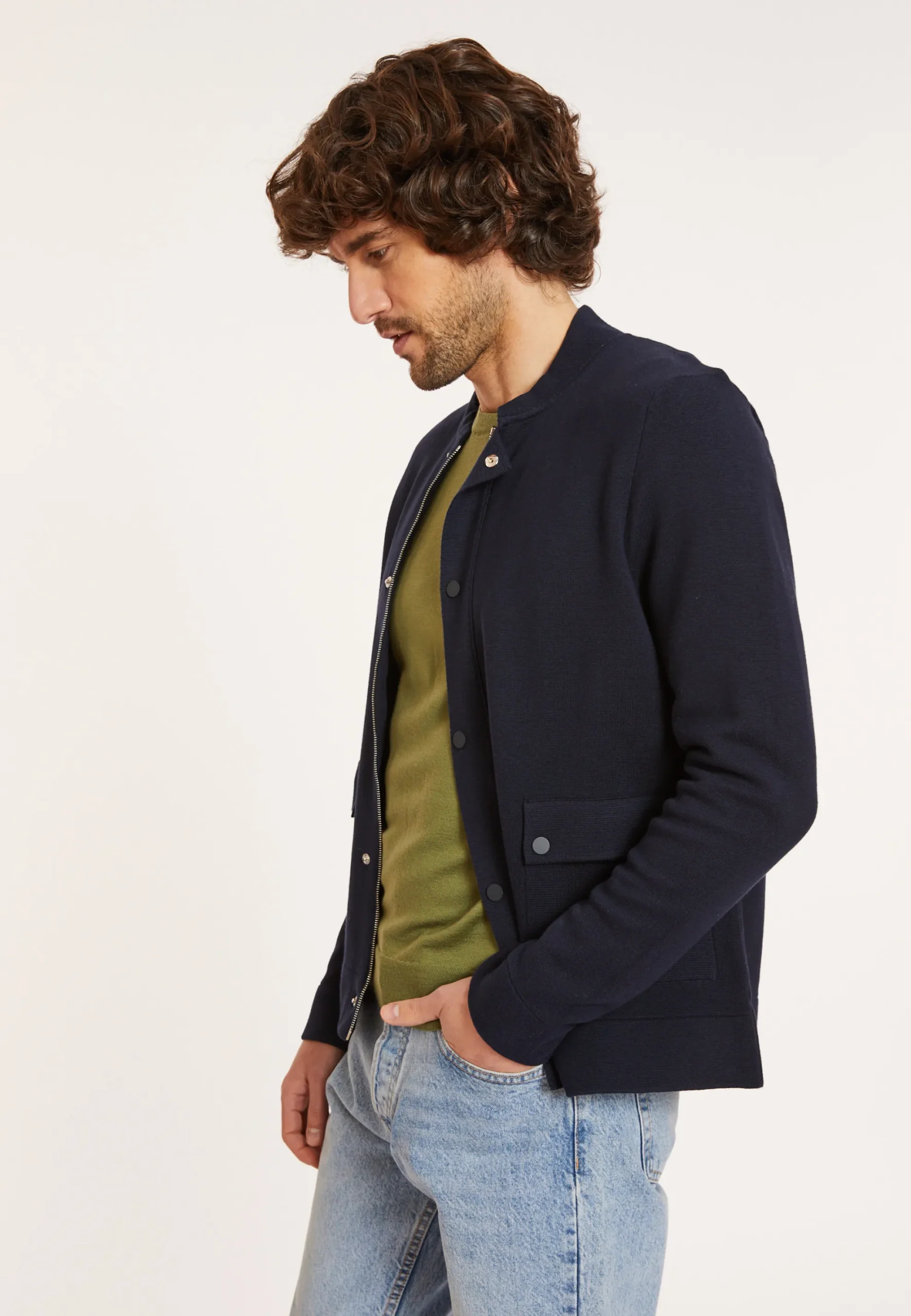 Maison Montagut Veste Zippee A Poches En Coton Bio - Dalil>Homme Vestes Et Gilets