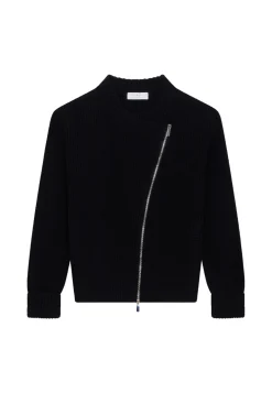 Maison Montagut Veste Zippee Col Rond En Laine Et Cachemire - Gwenn><noscript><img width=