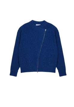 Maison Montagut Veste Zippee Col Rond En Laine Et Cachemire - Gwenn><noscript><img width=