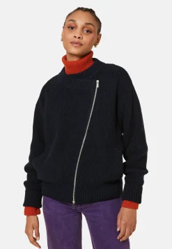 Maison Montagut Veste Zippee Col Rond En Laine Et Cachemire - Gwenn><noscript><img width=