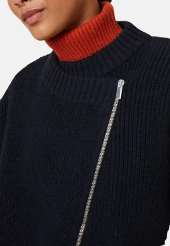 Maison Montagut Veste Zippee Col Rond En Laine Et Cachemire - Gwenn><noscript><img width=