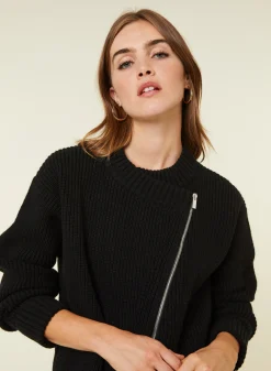 Maison Montagut Veste Zippee Col Rond En Laine Et Cachemire - Gwenn><noscript><img width=