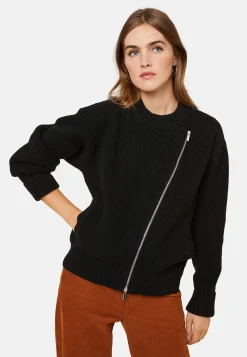 Maison Montagut Veste Zippee Col Rond En Laine Et Cachemire - Gwenn><noscript><img width=